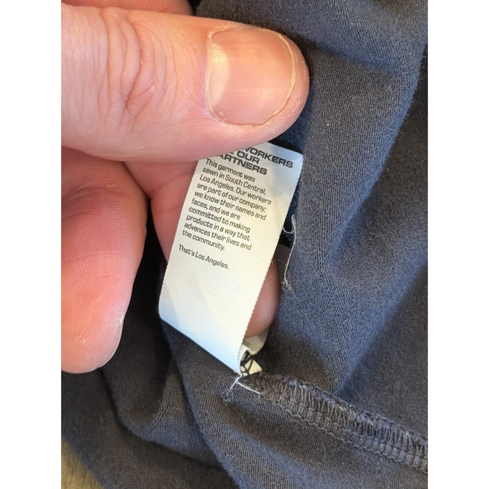 Los Angeles AMERICAN APPAREL Black spaghetti strap Tank Made In USA Small - Picture 4 of 6